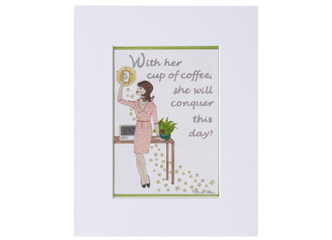 Cup of Coffee Matted Print